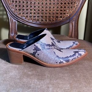 Vintage Faux Snake Skin Mule